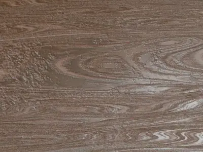 Modern Blue Stained Wood Geometric Mosaic PBR Seamless Texture