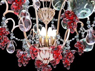 classic glass chandelier 3D model