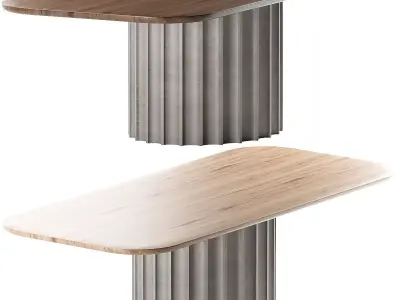 Bonaldo Dorian Wooden Dining Table 3D model