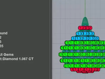 Brilliant Hershey Kiss Diamond Pendant 3D print model