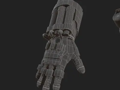Gloves Scifi ver 8 Low-poly 3D model
