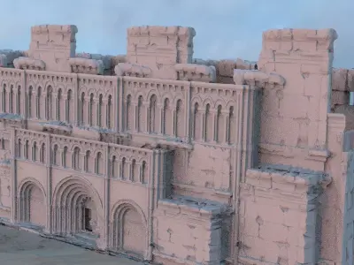 Fantasy architecture entrance large scale 3D model 3D model