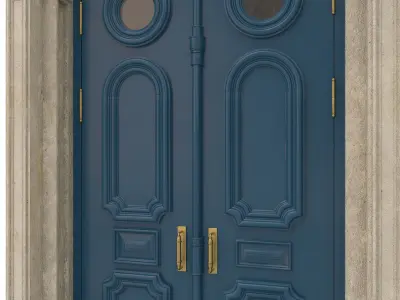 Entrance classic door 22 3D model