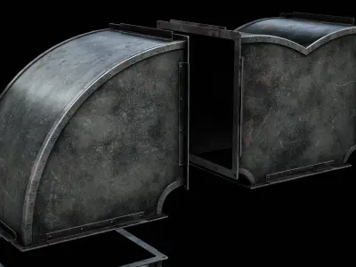 Ventilation Modular Low-poly 3D model