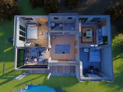 Modern House T7 3D model