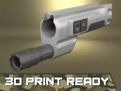 Airsoft SureFire 618FGA Light Hollow body 3D print model