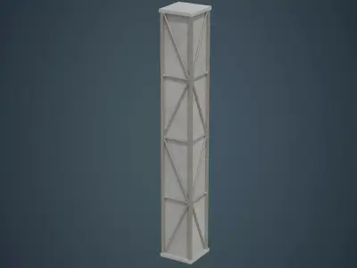 Pillar 1A Low-poly 3D model