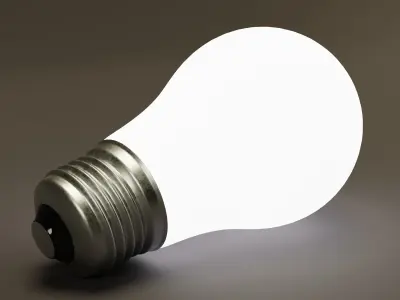 White Matte Light Bulb 1 Free 3D model