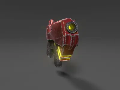 Sci Fi Rifle-Pistol - Ultra Optimized Low-poly 3D model