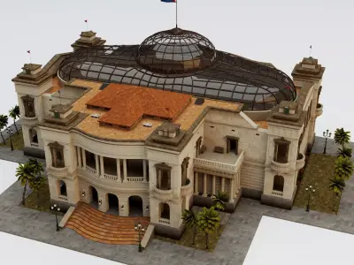 El Capitolio de La Habana National Capitol Cuba High Poly Low-poly 3D model