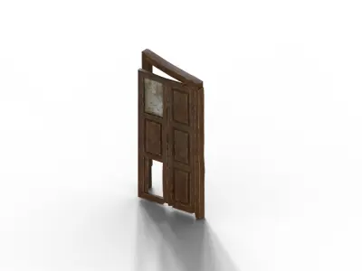Rustic Old Door Free low-poly 3D model