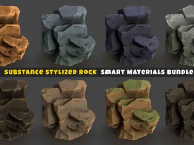 Stylized Stone Substance Smart Material Vol- 1 Texture