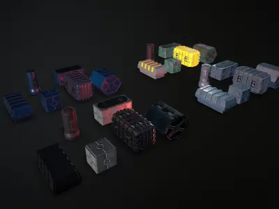 Star wars Cargo pack 1 Low-poly 3D model