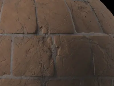 Pavement Materials 43- Slat Stone Paving Sbsar Pbr 4k Seamless Texture