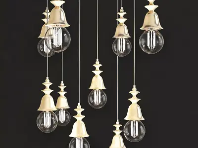 Aiardini MARLENE Pendant lamp low poly 3d model Low-poly 3D model