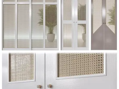Classic rattan door 3D model