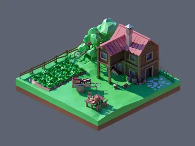 land 70A Low-poly 3D model