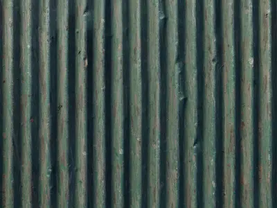 Green Corrugated Metal Texture