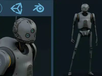  IMPERIAL DROID-03 Rigged for Unreal Engine - Unity - MIXAMO 3D model
