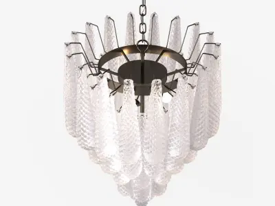 Italian Murano Petals Chandelier 3D model