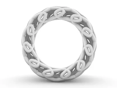Woven Wire Ring v3  3D print model