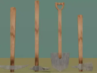 Simple Tools Low-poly 3D model
