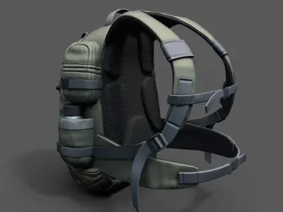 Backpack Camping scifi Generic camp bag 3D model