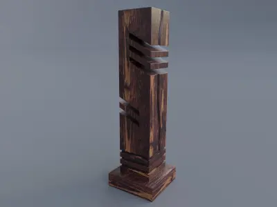 Awesome Floor Lamp Wood Lamp Rgb Led Lamp Free low-poly 3D model