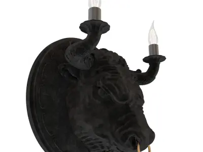 Karman-Corrado bull head wall sconce 3D model