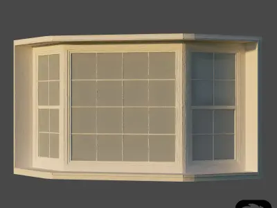 Bay Window Low-poly 3D model