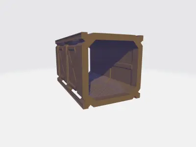 Sci-fi shipping Industrial Container for wargaming 28mm 3D print model