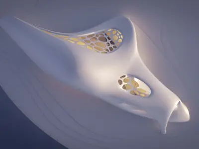 Futuristic building 33 3D model