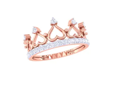  Women Crown Ring MTL 3dm STL OBJ FBX Details 3D print model purchase