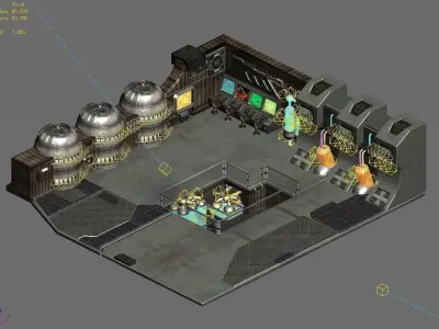 Sci Fi Building-Science Academy 03 3D model