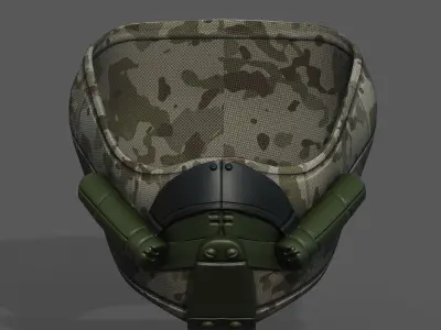 Gas mask respirator scifi futuristic 3d  Low-poly 3D model