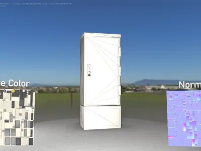 Verteilerschrank 8 refrigerator Low-poly 3D model