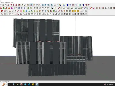 Corporate office glass building 3d model 3D model