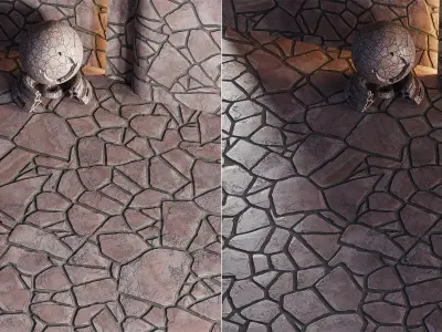 H70 Slate Stone Floor - PBR - 4K Texture