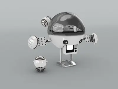 Walk Robot with XPresso 3D model