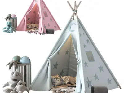 Childrens tent 3D model