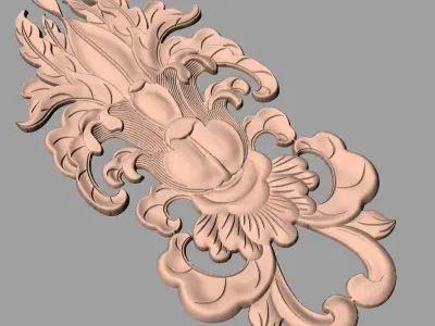 European furniture 3D relief models for CNC wood engraving E173 3D model