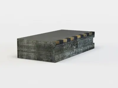 Side platform Low-poly 3D model