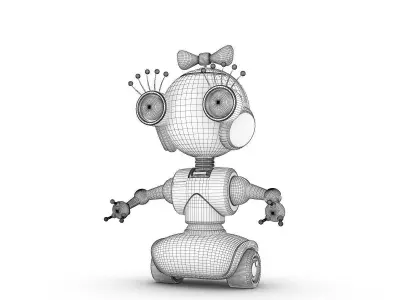 Funny Robot Character 3D model