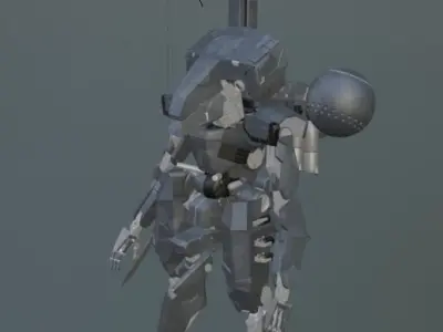 ROBOT with two legs Low-poly 3D model