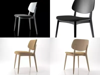 Chair modern dining 3D model