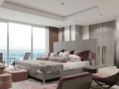 Corona - C4D Scene Files - Master Bedroom Interior 3D model