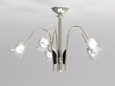 Chandelier with five lights 3D model
