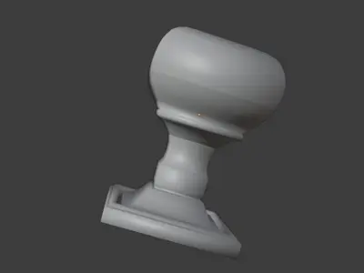 Door Knob Low-poly 3D model