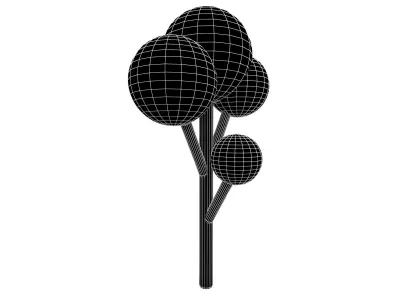 Cartoon Tree v2 003 Low-poly 3D model