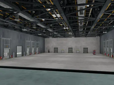 Warehouse Logistic 11 interior and exterior 3D model